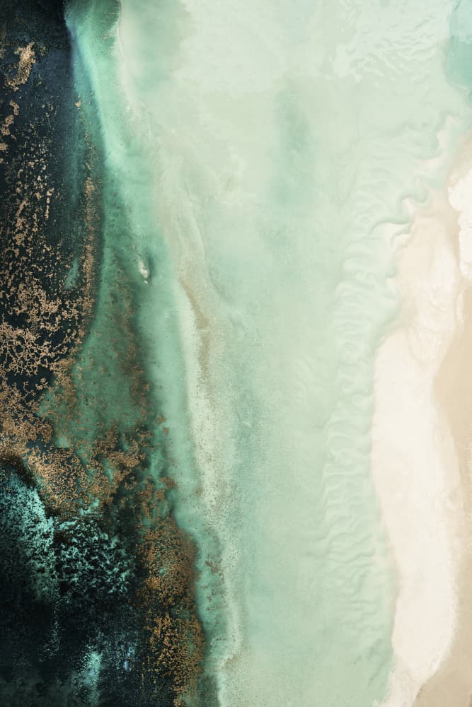 Inviting Peaceful -Jade Waters by Petra Meikle de Vlas — canvas wall art