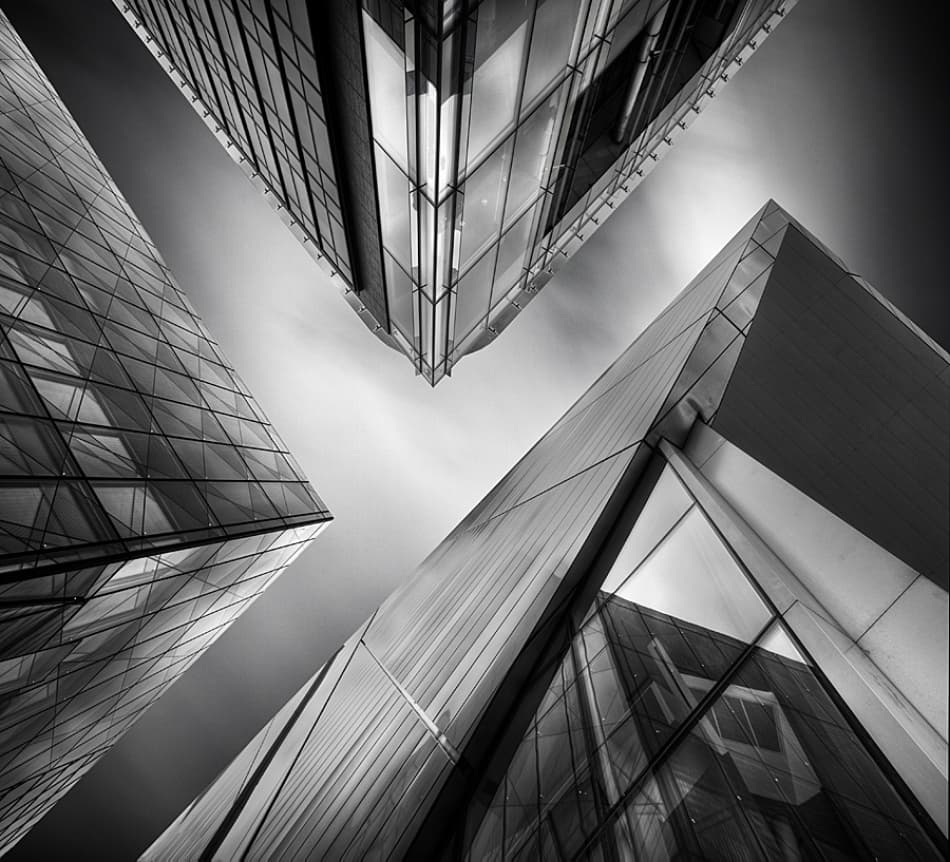 Sleek Urban Reflections by Martin Marcisovsky — canvas wall art