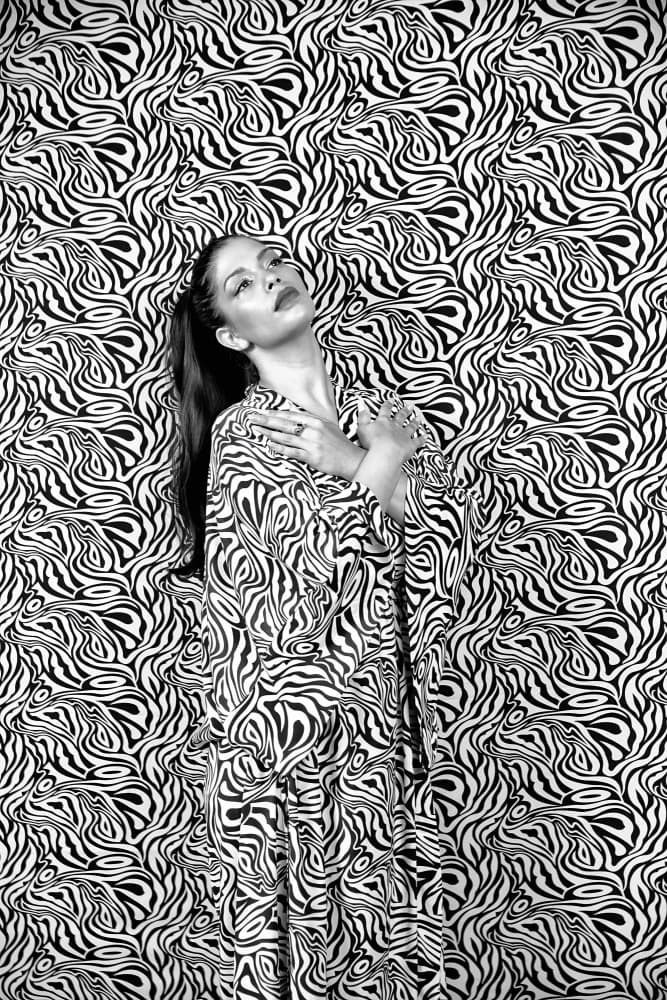 Zebra Pattern Portrait by Tali Stein — canvas wall art
