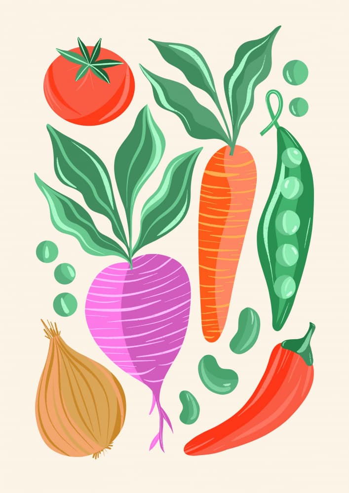 Vegetables by Melissa Donne — canvas wall art
