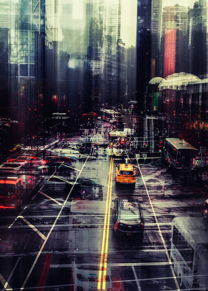 Dynamic City Streets by Ibrahim Nabeel — canvas wall art