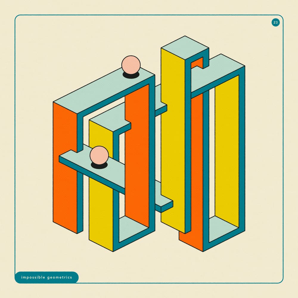 Impossible Geometric Paradox by Jazzberry Blue — canvas wall art