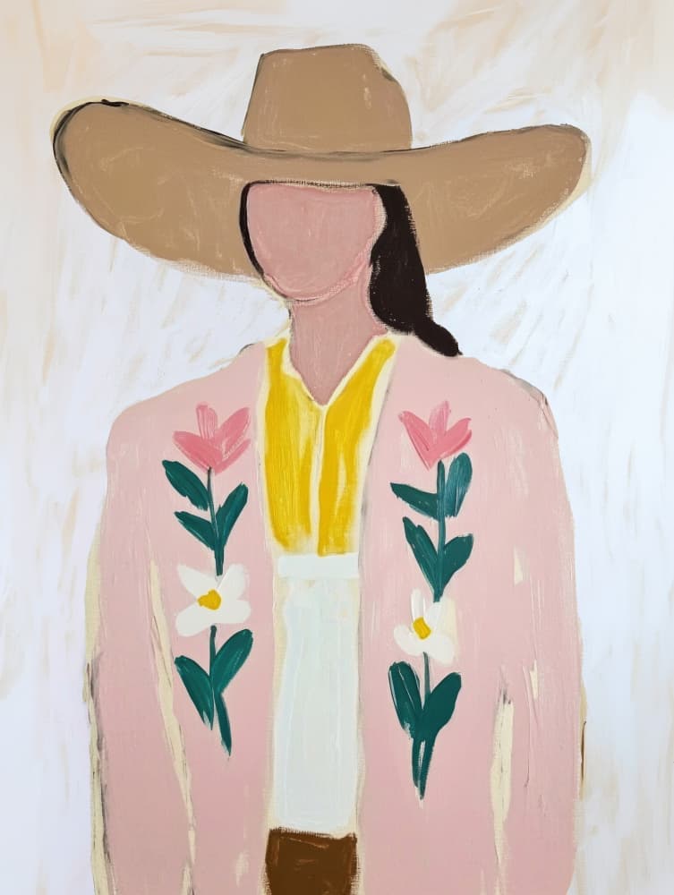 Fashionable Floral Lady by Kathrin Pienaar — canvas wall art