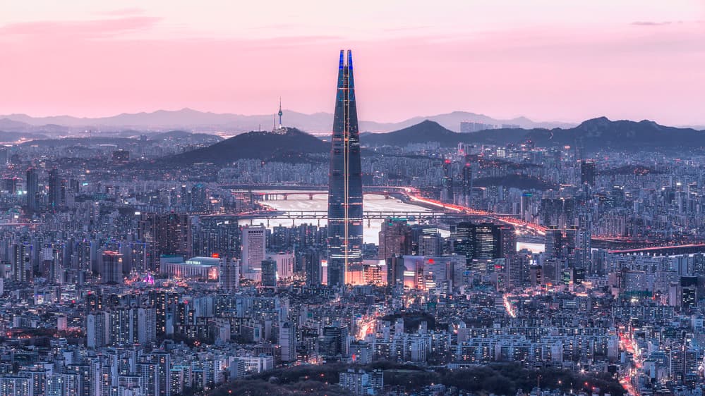 Twilight Seoul Cityscape by Gwangseop Eom — canvas wall art
