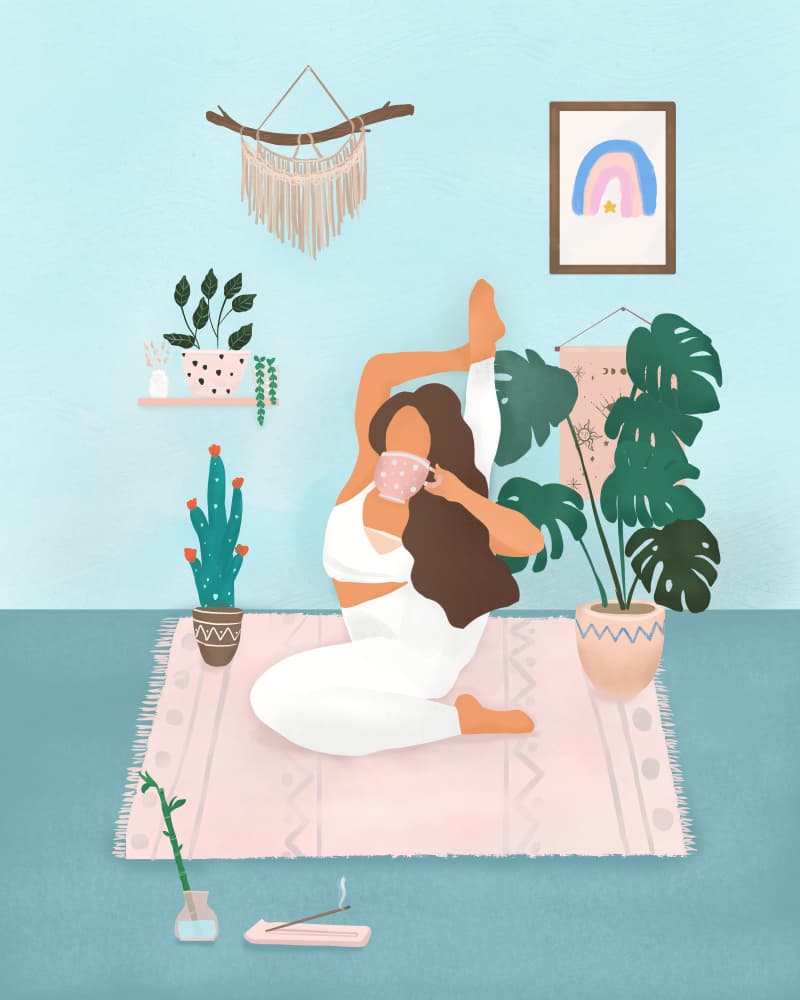 Yoga Time by Petra Lizde — canvas wall art
