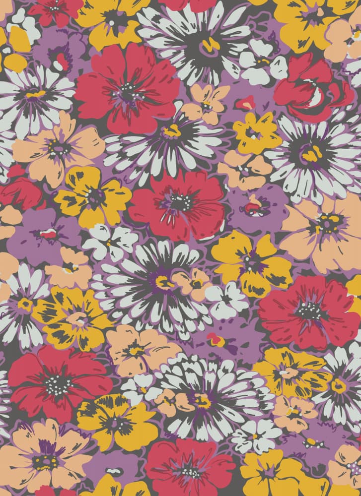 Vibrant Floral Pattern by Alexandra Weise — canvas wall art