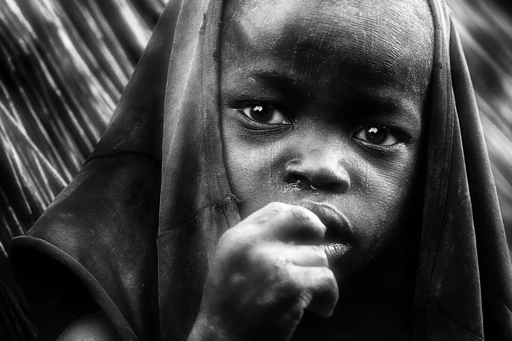 Pensive Child's Gaze by Sergio Pandolfini — canvas wall art