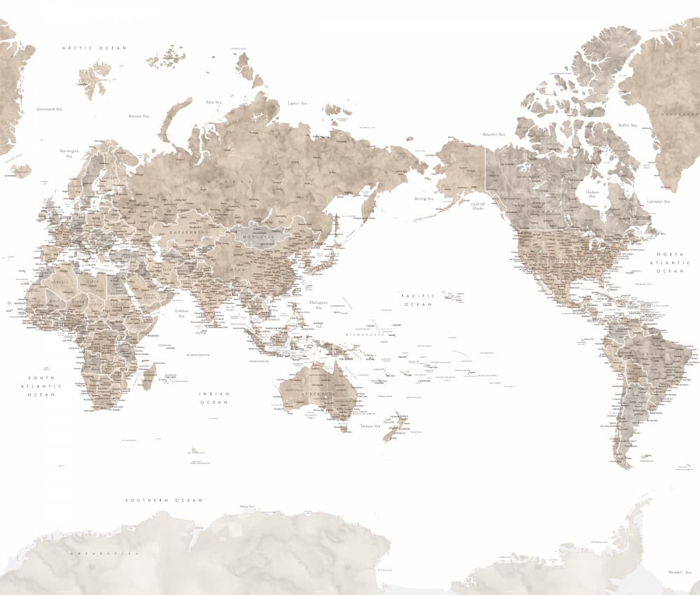 Vintage World Map by Rosana Laiz Blursbyai — canvas wall art