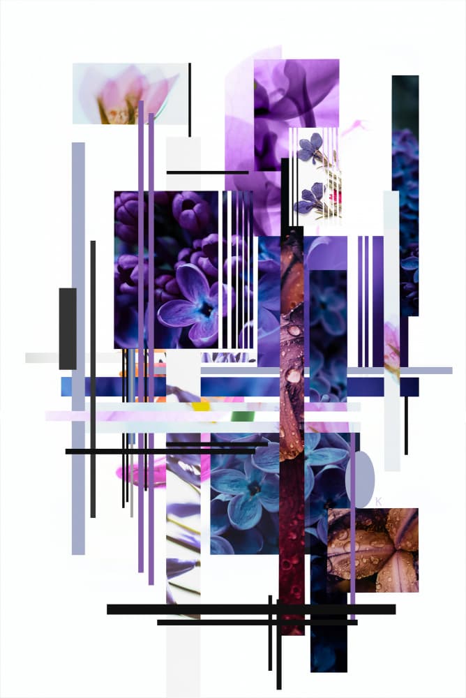 Vibrant Floral Geometry by Pelin Atilla — canvas wall art