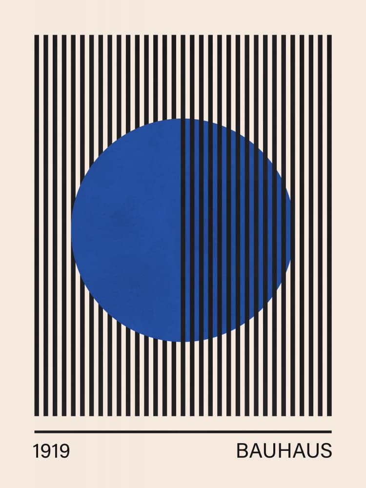 Geometric Blue Circle by Vitor Costa — canvas wall art
