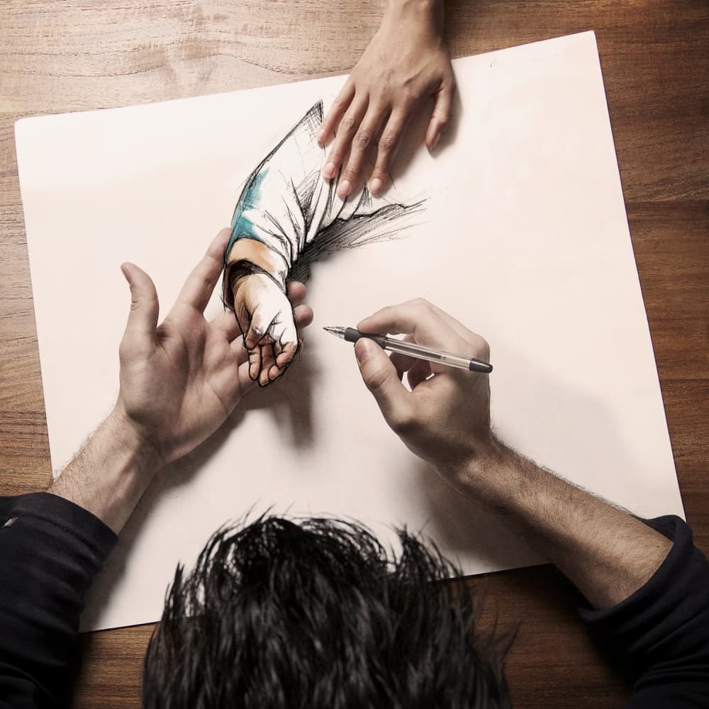 Drawing New Life by Sebastien DEL GROSSO — canvas wall art