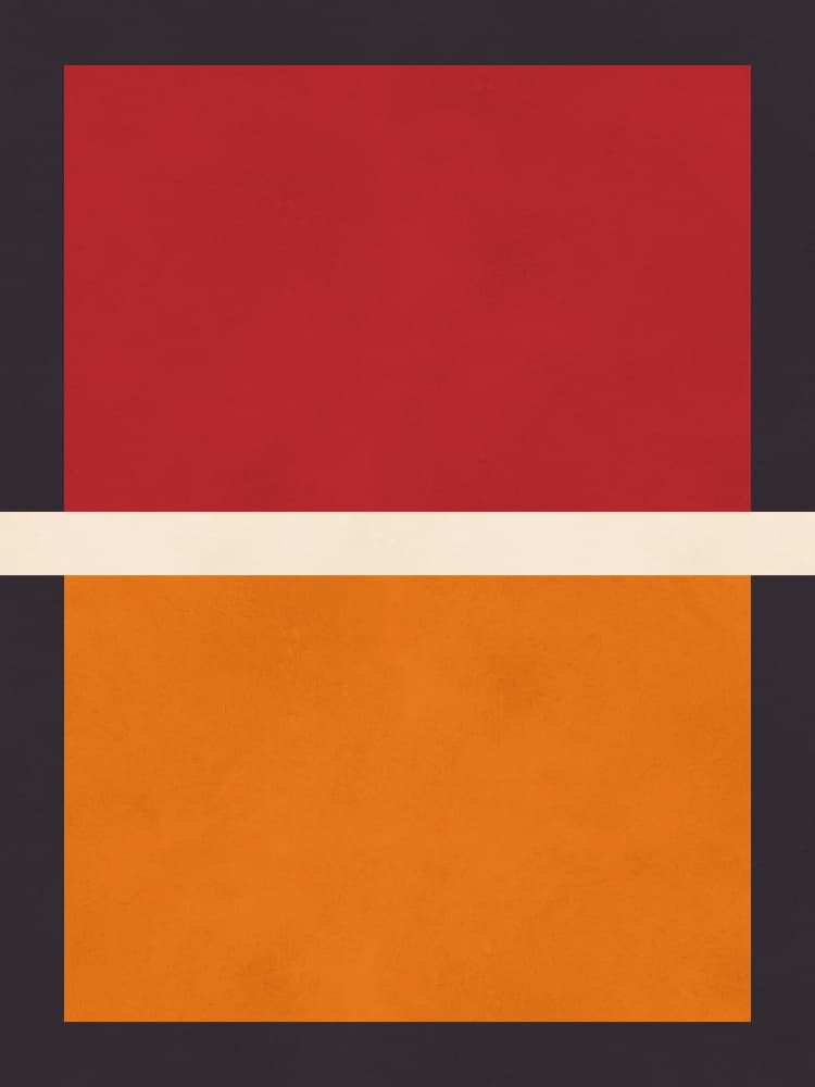 Abstract Red Orange Balance