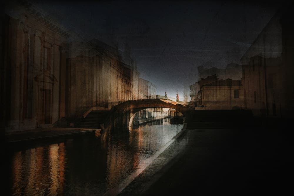 Serene Canal Evening by Damijan Sedevcic — canvas wall art