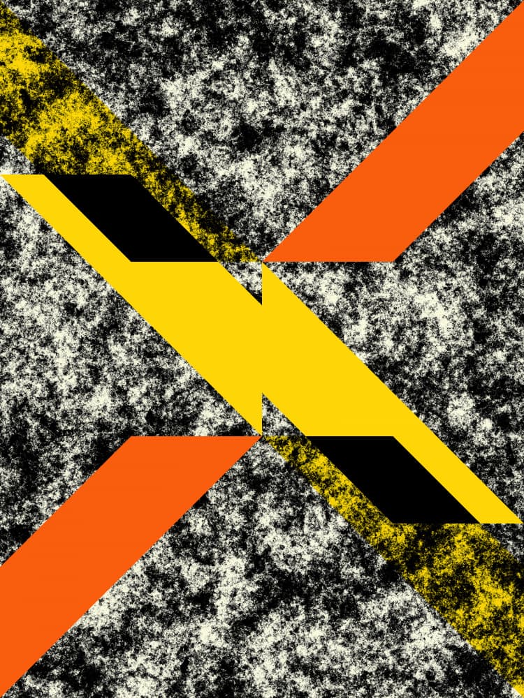 Textured Geometric X by Petr Strnad — canvas wall art