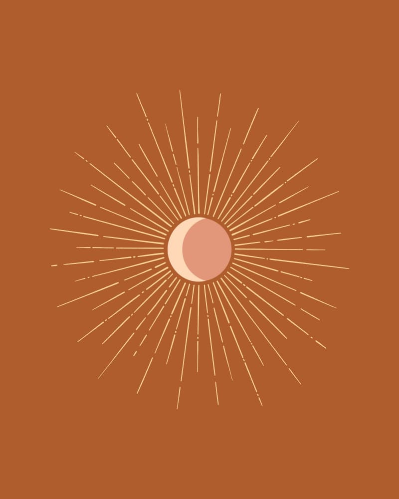 Celestial Sun Moon Starburst by KsanaKalpa — canvas wall art