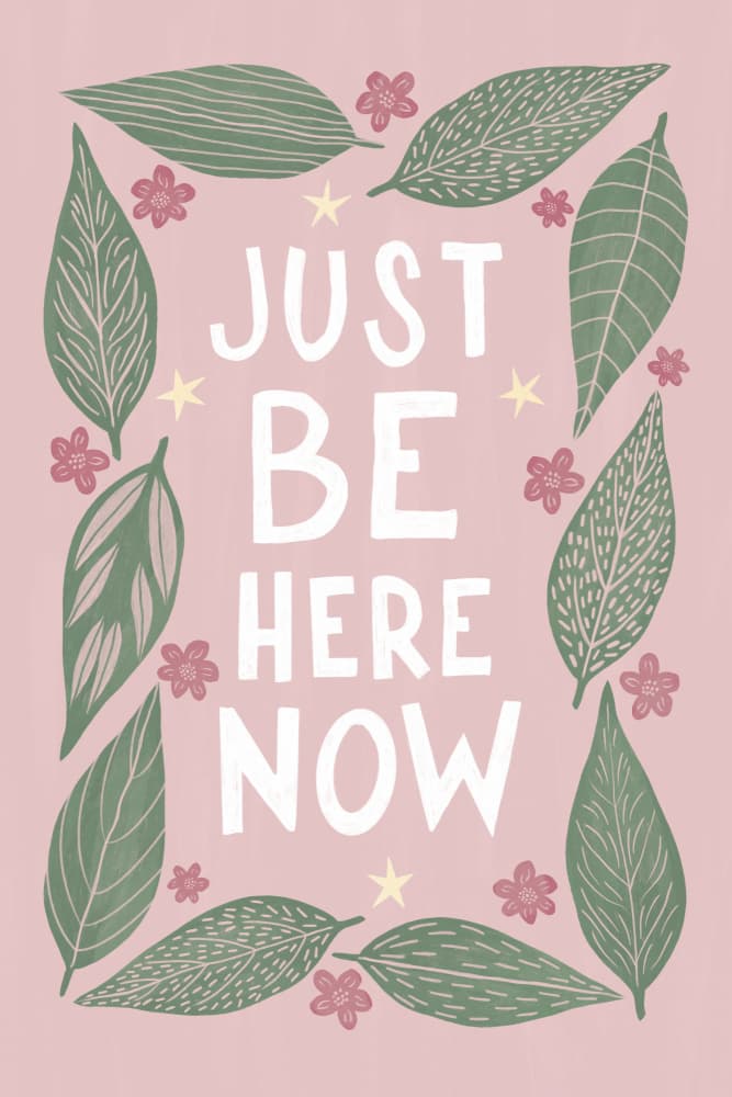 Mindful Just Be Here Now by EMELIEmaria — canvas wall art