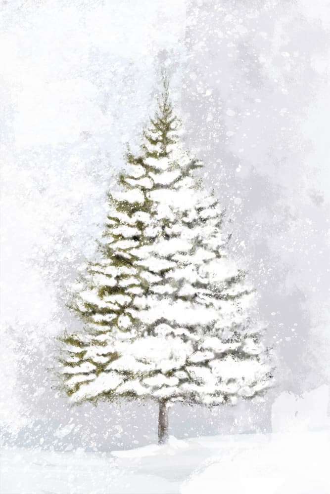 Snowy Winter Tree by Rosana Laiz Blursbyai — canvas wall art