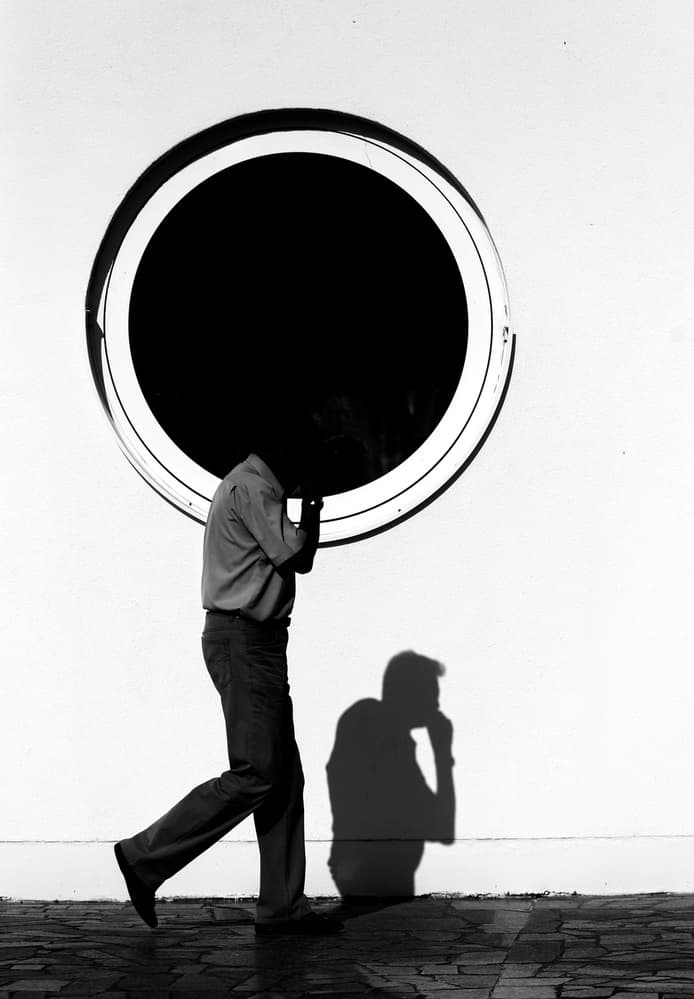 Man with Dark Circle by Anna Niemiec — canvas wall art