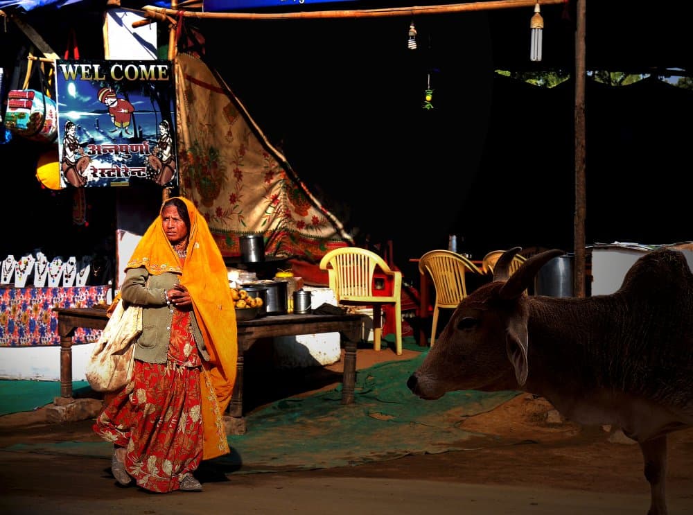 Indian Market Evening by Giorgio Pizzocaro — canvas wall art
