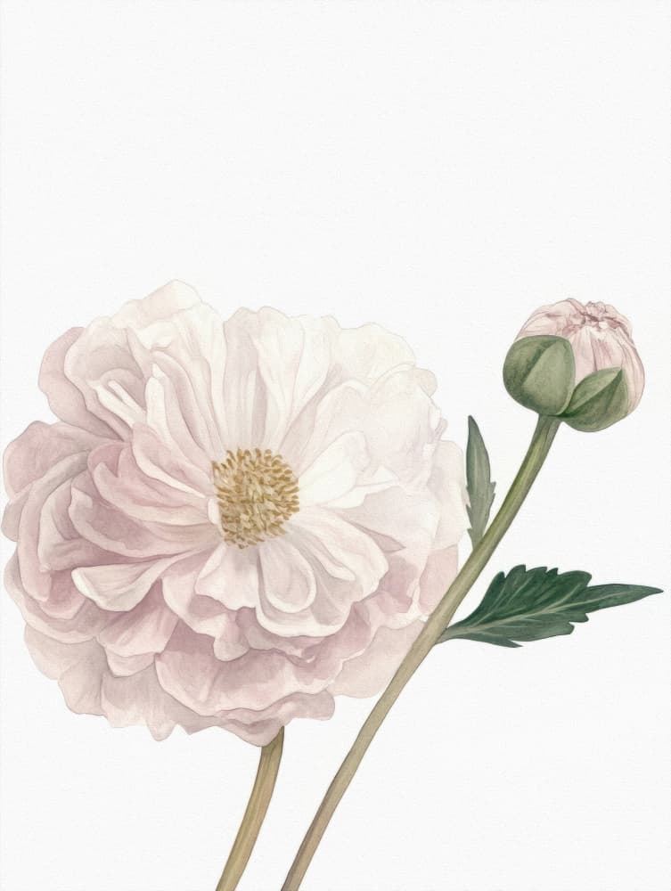 Delicate Pink Bloom by Bilge Paksoylu — canvas wall art