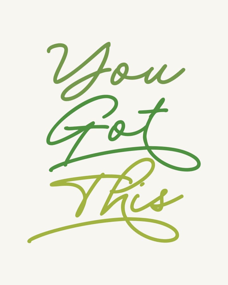 You Got This Green Script by KsanaKalpa — canvas wall art