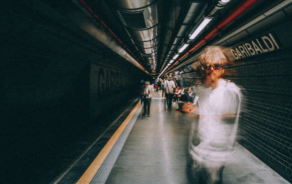 Dynamic Subway Station by Carmine Chiriacò — canvas wall art