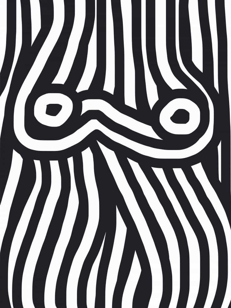 Abstract Female Form by Little Dean — canvas wall art