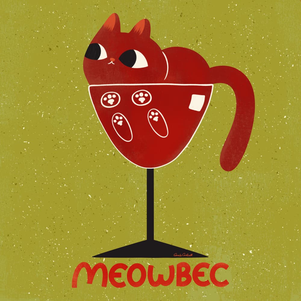 Meowbec by Carrie Cantwell — canvas wall art