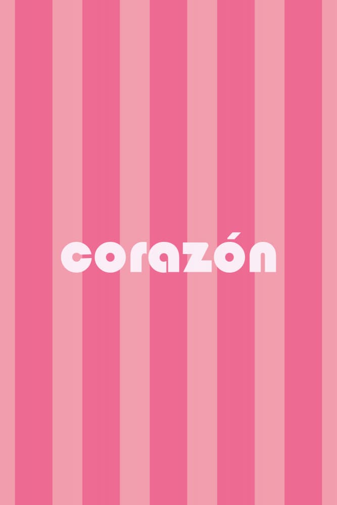 Pink Corazon Love by Karen Menzenbach — canvas wall art