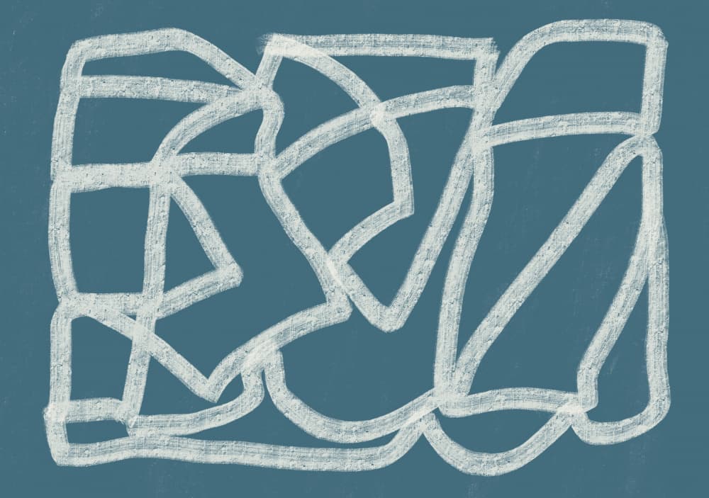 Flowing White Lines by Sharyn Bursic — canvas wall art