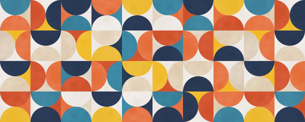 Colorful Mid Century Pattern by Vitor Costa — canvas wall art