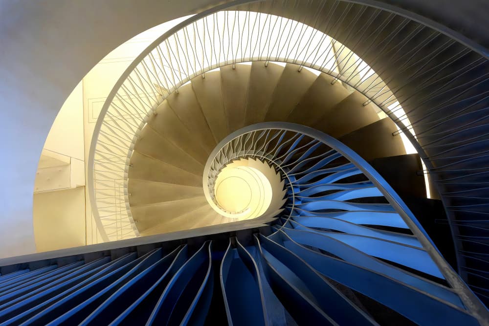 Modern Spiral Staircase by Wilma Wijers Smeets — canvas wall art