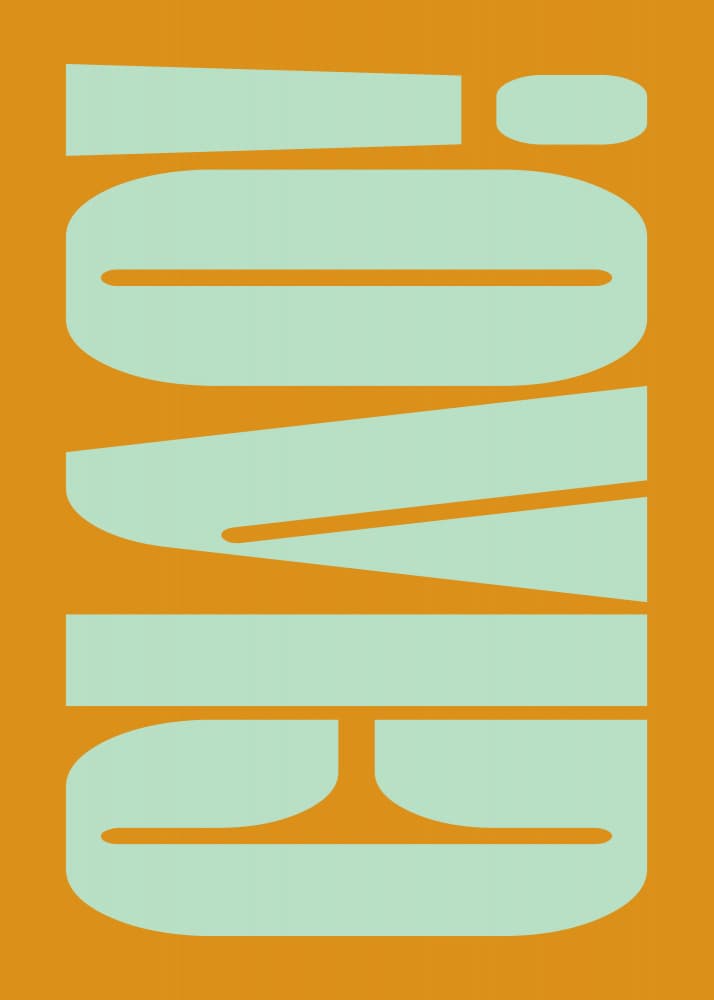 Orange Teal Love by Andreas Magnusson — canvas wall art