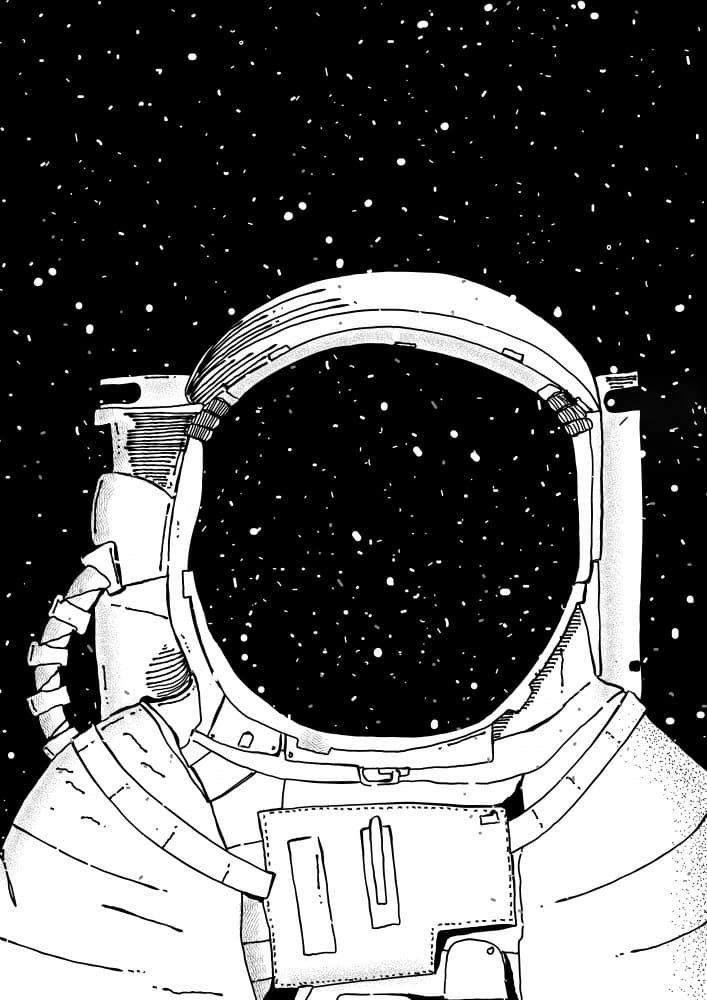 Astronaut Starry Void by Nicholas — canvas wall art