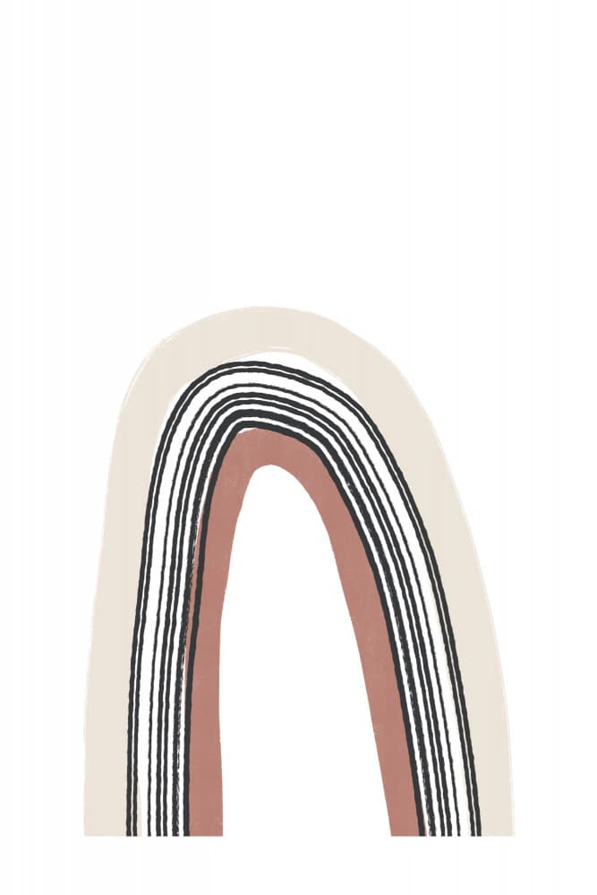 Simple Arch With Black Lines by uplusmestudio — canvas wall art