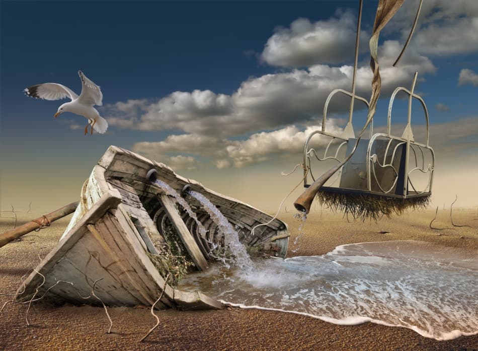 Surreal Desert Dream by Radoslav Penchev — canvas wall art