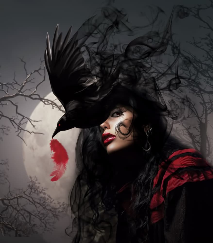 Crow by Natalia Simongulashvili ( NATALIORION ) — canvas wall art