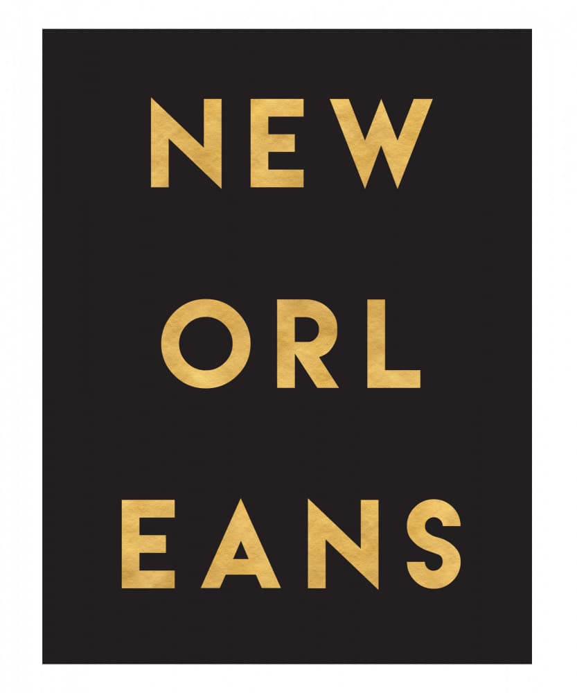 New Orleans Gold Text by Emiliano Deificus — canvas wall art