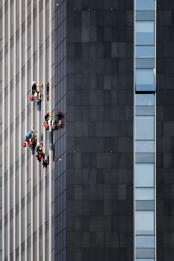 High-Rise Window Washers by Jurij Bizjak — canvas wall art