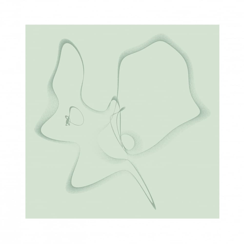 Green Ethereal Flow by AV11 — canvas wall art