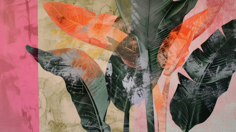 Tropical Layers by Treechild — canvas wall art