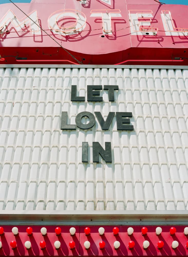 Pink Neon Love Sign by Bethany Young — canvas wall art
