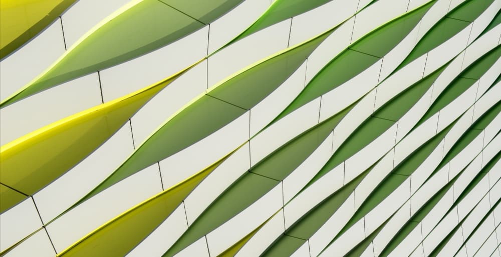 Architectural Green Waves by Gerard Jonkman — canvas wall art