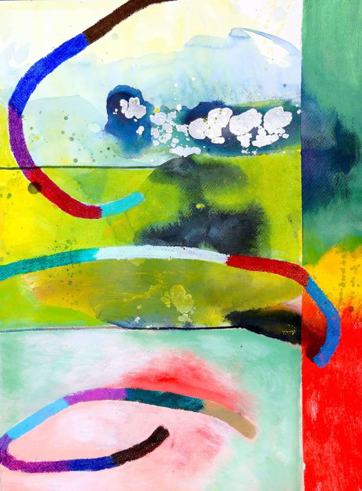 Vibrant Abstract Flow by POOVI ART — canvas wall art