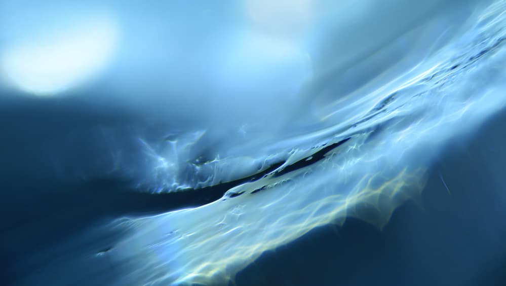Blue Liquid Light by Heidi Westum — canvas wall art