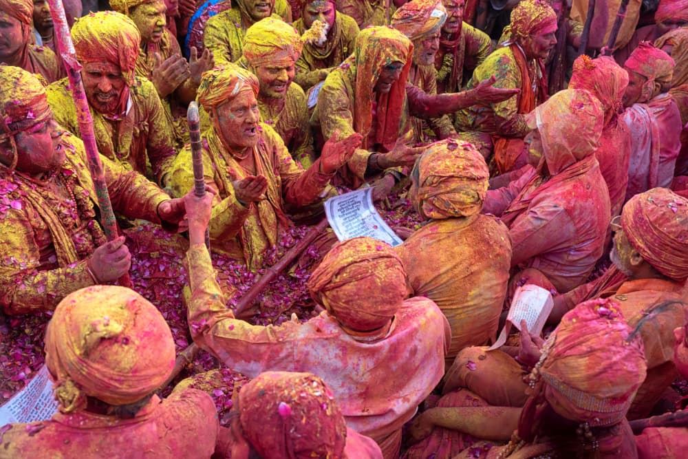 Vibrant Holi Festival by Abhraneel Chakraborty — canvas wall art