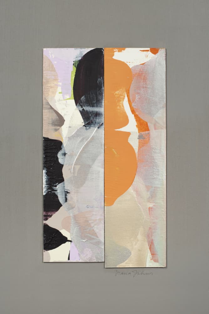 Black Orange Forms by Diana Jahns — canvas wall art