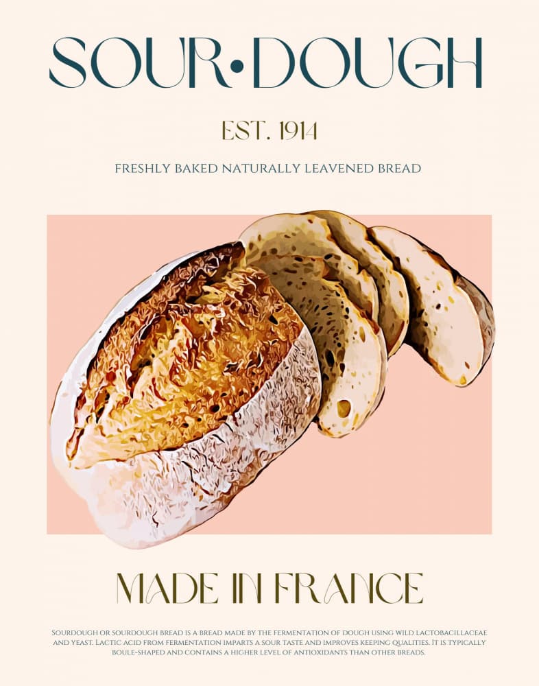 Freshly Baked Sourdough Bread by Nazma Khokhar — canvas wall art