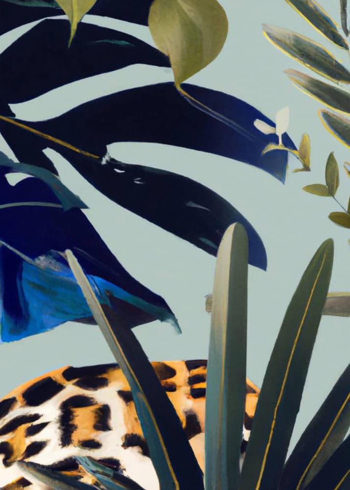 Deep Jungle Leopard by Merel Takken — canvas wall art