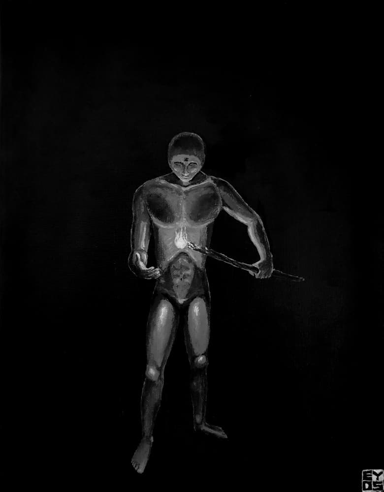 Mystical Glowing Figure by Ezekiel Y.D. Schmitt — canvas wall art